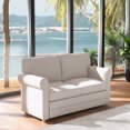 thumbnail image 2 of HOMCOM 59" Loveseat Sofa for Bedroom, 2-Seater Couch, Light Grey, 2 of 10