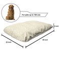 thumbnail image 2 of Vintage Pet Bed, Simplistic Delicate Romantic Floral Motif Ornaments in Soft Pastel Tones Print, Resistant Pad for Dogs and Cats Cushion with Removable Cover, 24" x 39", Beige and White, by Ambesonne, 2 of 4