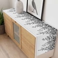 thumbnail image 4 of Eucalyptus Leaves Table Runner - 108 Inch Long, Kitchen Dining Table Runner Dresser Scarves, Black Grey Summer Botanical Weeping Farmhouse Decor for Coffee Tables Wedding Party Banquet, 4 of 8