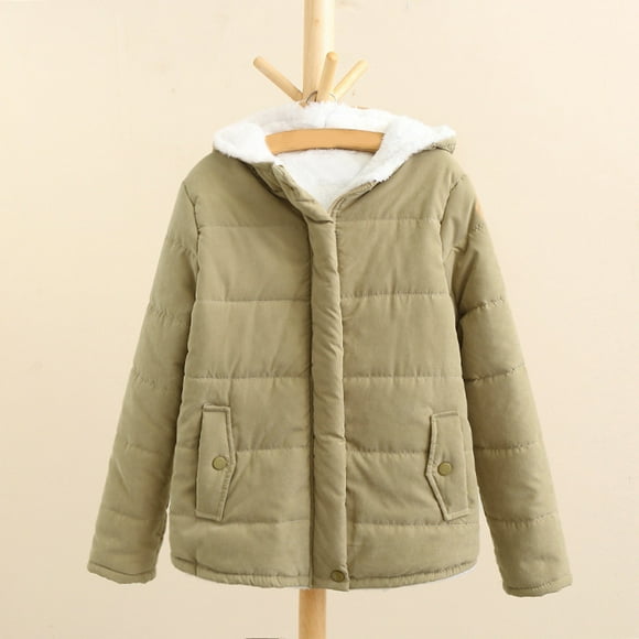 EGNMCR Womens Long Puffer Coat, Long Sleeve Padded Winter Down Coats, Hooded Parka Jacket Winter Women Warm Coat Hooded Jacket Slim Winter Outwear Plus thick velvet Women Coat
