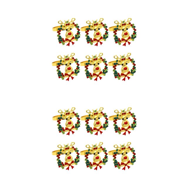 Monstrate Christmas Dinner Napkins Elk Deer Design Decorations Inlaid Rhinestone Jewelry Setting Towels Table Multipurpose Paper Dinning Type1 NO1 Monstrate CBP252693