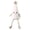white, variant on Christmas Tree Plush Doll with Star Topper, Cute Long Leg Striped Xmas Stuffed Figurine, Soft Tabletop Holiday Decor, Available in Green & White, Christmas Gift for Family