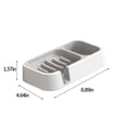 thumbnail image 3 of Cadancy Self Draining Soap Dish for Bathroom Kitchen Sink, Silicone Soap Saver with Drainage Tray, Waterproof Shower Countertop Holder Non Slip Rack Home Accessory, 3 of 6