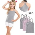 thumbnail image 2 of ZACPNCV Girls Camisole 3 Pack Cotton Soft Girls Undershirts - Lightweight Spaghetti Strap Tank Top Multicolor 12-24 Months, 2 of 9