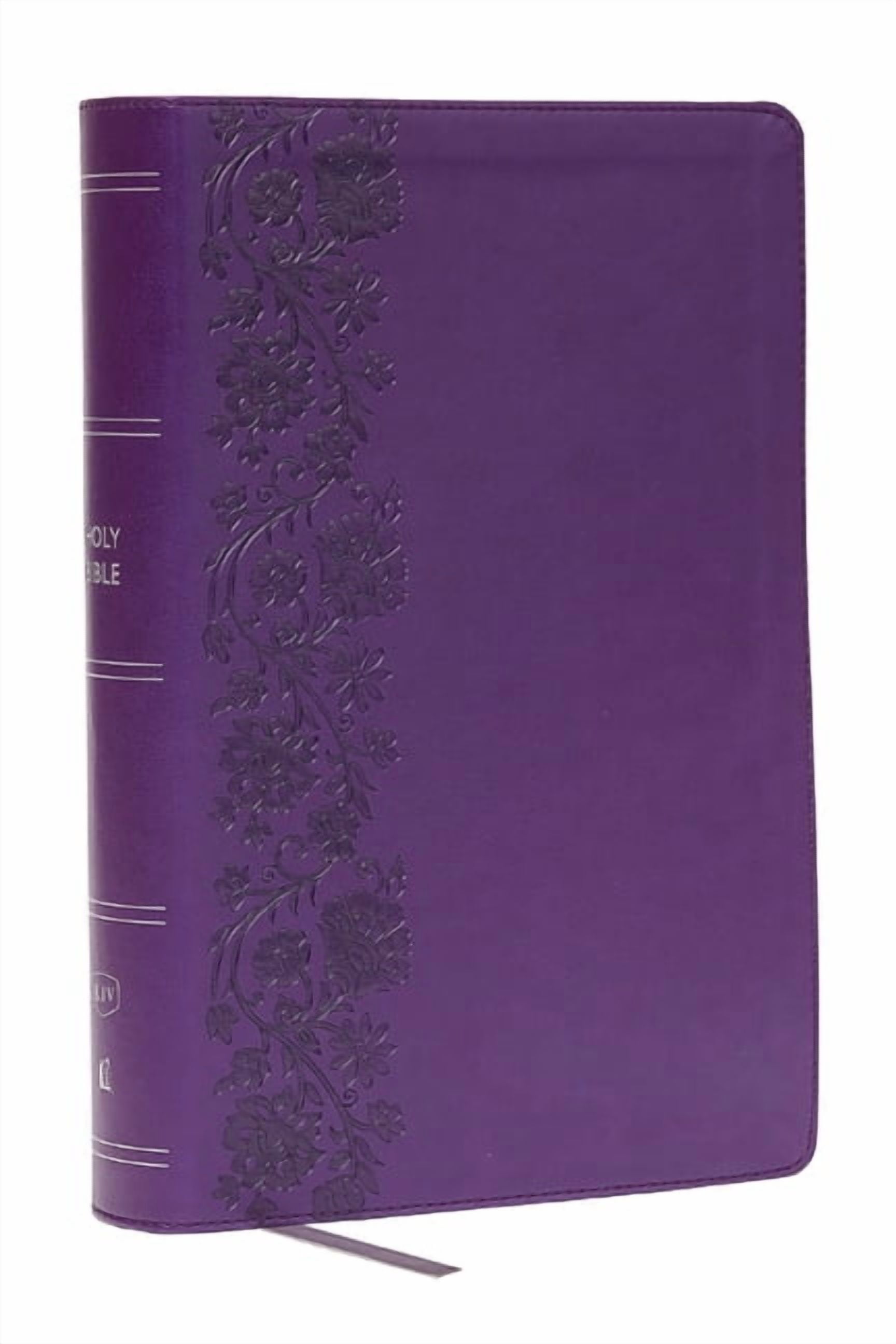 NKJV Large Print Reference Bible, Purple Leathersoft, Red Letter
