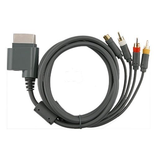6ft Gray AV Composite and SVideo Cable Compatible with Microsoft Xbox