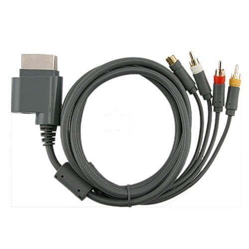 6ft Gray AV Composite and SVideo Cable Compatible with Microsoft Xbox