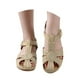 thumbnail image 2 of MKLEKYY Sandalias de Plataforma para Mujer, Sandalias Retro de Verano Con Costuras, No Ligeras, de Talla Grande, Con Punta Redonda y Tacón de Cuña, Cómodas, 2 of 4
