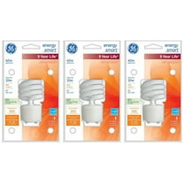 (case of 3) GE Lighting 76135 Energy Smart Spiral CFL 10-Watt (40-watt replacement) 550-Lumen T3 Spiral Light Bulb with Medium Base