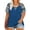 E896-Blue, variant on Womens Tops Plus Size 4th of July Summer V Neck Shirts Blue Fashion Short Sleeve Tee Loose Fit Patrotic Striped Raglan Tunics Spring Blouses Casual Pullovers XL 14W 16W