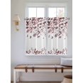 thumbnail image 2 of Leaves Bathroom Window Curtain, Pink Brown Summer Botanical Light Filtering Coffee Kitchen Curtains, Bedroom Living Room Curtains 2 Panel 84"x54", 2 of 6