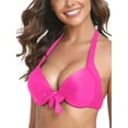 thumbnail image 2 of RELLECIGA Women's Push Up Bikini Top Knot Front Underwire Bathing Suit, 2 of 7