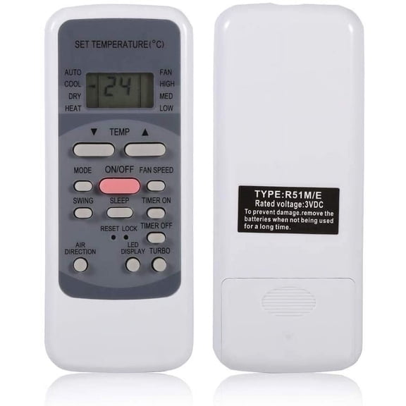 R51M/E Remote Control Replacement for Midea Air Conditioner, Universal Air Conditioner Remote Control Fit for Midea Brand