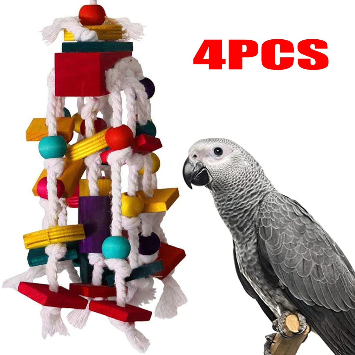 2Piece Parrot Toys, Gnawing Toys, African Grey Parrots And Various Parrot Bird Cage Accessories, Parrot Cage Toys - Walmart.com