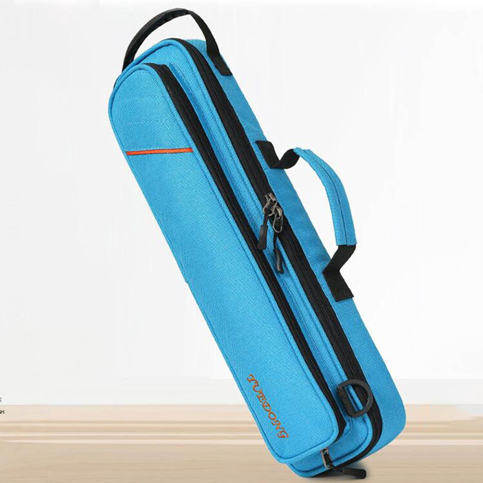 LeeQinersw Flute Bag Backpack Durable Flute Accessories Soft Instrument Bag Flute Bag Flute Blue