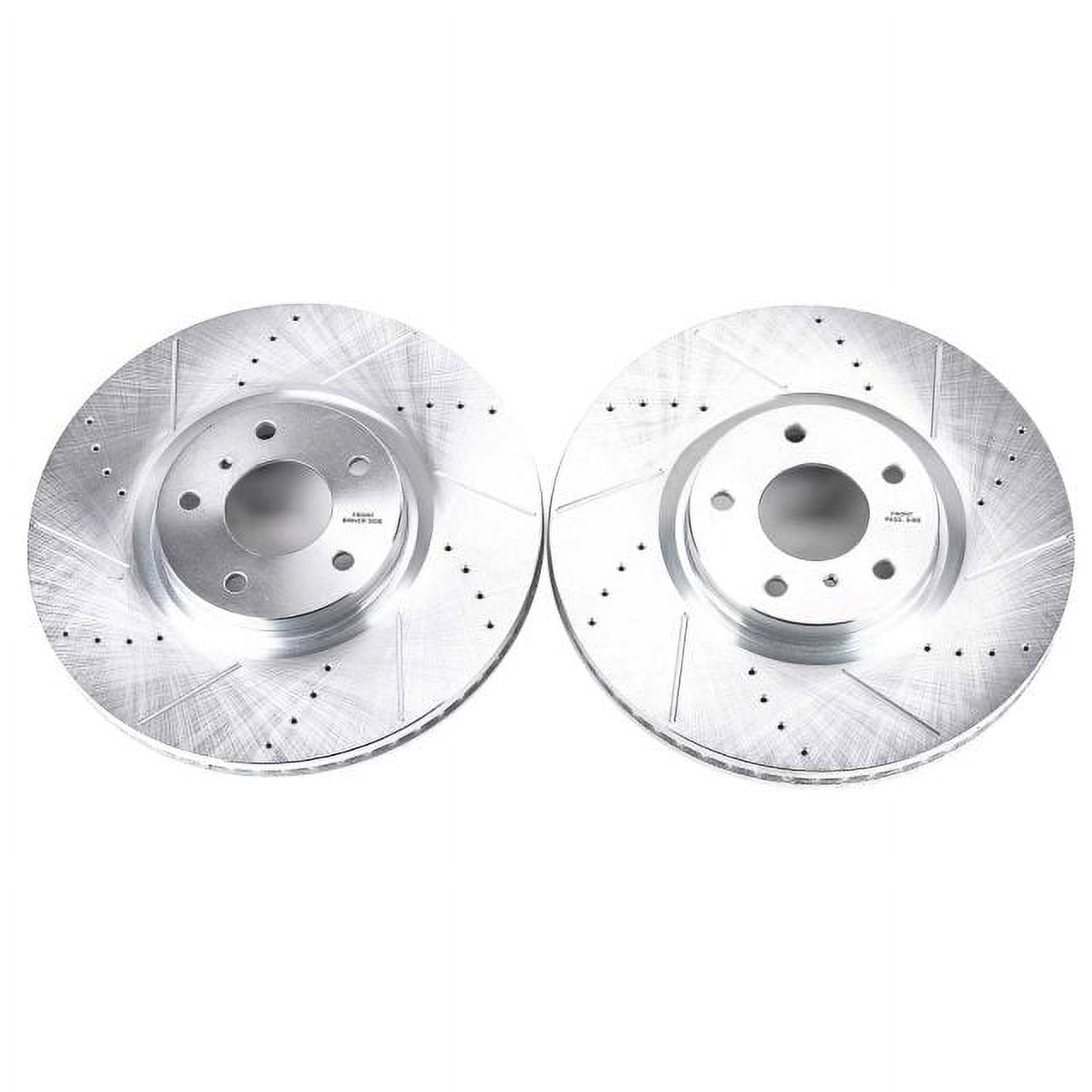 Power Stop Front Pair of Drilled and Slotted Brake Rotors JBR1195XPR
