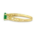 thumbnail image 5 of 10k Yellow Gold Oval Emerald And Diamond Ring, 5 of 8
