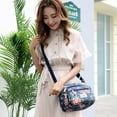 thumbnail image 4 of Handbags for Womens Xhshgfbi,Crossbody Bag For Travel Handbags With Adjustable Strap Nylon Floral White Bag, 4 of 4