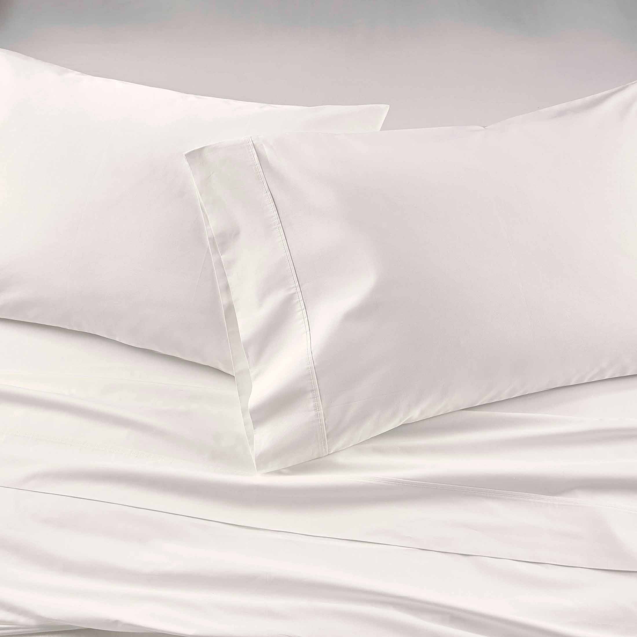 Better Homes & Gardens Cool & Crisp 4-Piece 300 Thread Count Arctic White Cotton Percale Sheet Set, Full - image 2 of 9