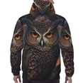 thumbnail image 7 of Naloa Classical Style Brown Owl Men's Casual Hooded Collar Drawstring Hoodies Pullover Sweatshirts Casual Long Sleeve Shirts-4X-Large, 7 of 7