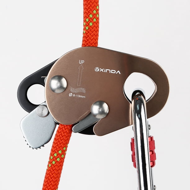 Dispositivo de rappel de escalada Aleación de aluminio 22KN Rappel Anti caída protectora