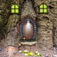 thumbnail image 3 of Ventanas y puertas en miniatura con luces decorativas para árboles, puertas y ventanas luminosas para dormir de hadas, escultura de jardín artística para patio, decoración de césped, 3 of 5
