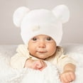 thumbnail image 5 of Baby Knitted Hat with Pompom, Winter Warm Newborn Beanie for Photoshoot, Soft Yarn Infant Cap, Cute Unisex Toddler Headwear for Outdoor Activities and Holiday Gifts, 5 of 6