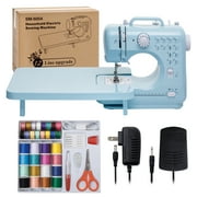 Sewing Machine for Beginners with Extension Table Mini Sewing Machine Kit Supplies 12 Built-in Stitches with Needles Assorted Thread Kit Easiest for Adult and Kids