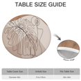 thumbnail image 6 of Brown Boho Line Art Plant Pattern Round Fitted Tablecloth with Elastic Edge,Dining Table Cover Waterproof,Outdoor Round Tablecloth for Camping,Dining,Indoor and Outdoor, 6 of 7