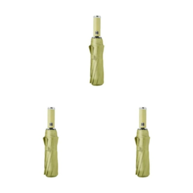 Maytalsory Folding Umbrella Reflective Stripe Umbrellas Waterproof Sunshade for LED/Green 3Set