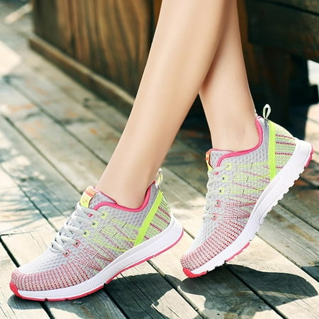 

Women Mesh Solid Non-Slip Lace-Up Shoe Sneakers Casual Shoe Student Running Shoe