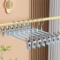 thumbnail image 5 of clip pants hangers non-slip Adjustable Width Clothes Hangers Heavy Duty Stainless Steel Garment Clips Space Saving Closet Organizer  Bullet Points：, 5 of 8