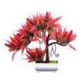 thumbnail image 1 of Simulación de árbol artificial en maceta Planta en maceta Oficina en casa Centro de mesa Adorno de árbol falso, rojo oscuro Advancent HA7029-01B, 1 of 6