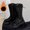 Black, variant on Girls' Tall Riding Boots Side Zipper Wide Calf Long Boots Comfortable Soft Soled Non Slip High Booties Black 3M(36)