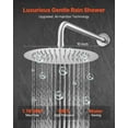 thumbnail image 2 of VEVOR Shower Faucet Set, Rainfall Bathroom Shower System with 10-Inch Round Rain Shower Head and Handheld Spray, Wall Mounted Bath Fixtures with Brass Valve and Trim Kit, Brushed Nickel, 2 of 9