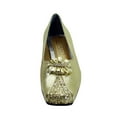 thumbnail image 2 of FLORAL Taya Women's Wide Width Slip-On Dress Pumps with Bow GOLD 5.5, 2 of 6
