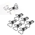 thumbnail image 4 of Clips de Liant de Bureau, Clips de Liant Design Creux Unique Larges Applications Forme de Coeur Force de Serrage Forte pour Compte pour Facture pour les Vêtements Noir, Rouge, 4 of 8