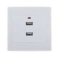 thumbnail image 1 of 2x Enchufe de Pared USB Soledad Toma de Corriente Estación Del Panel 5V 2.1A, 1 of 8