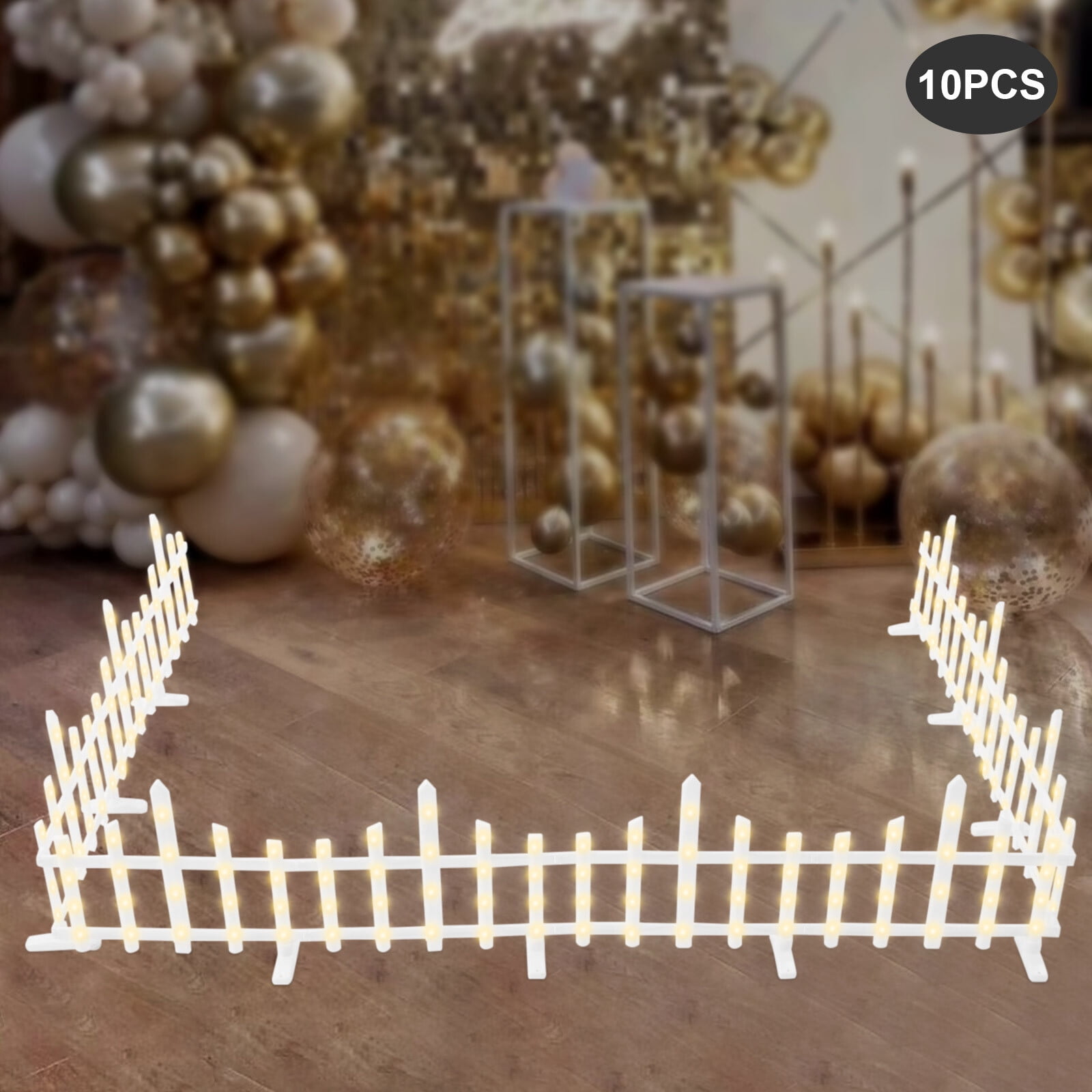 Christmas Decorations Light, Christmas Fence Lights, Decorative Lights Edging Garden Border with LED Lights for Garden Landscape Patio Yard Path Home