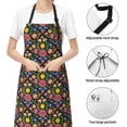 thumbnail image 4 of Kdxio Mexican Folk Art Floral Apron with Pockets Adjustable Kitchen Aprons for Men Women Waterproof Aprons for Cooking,Drawing,Crafting, Baking Household Cleaning, 4 of 5