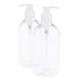 thumbnail image 4 of Botellas grandes con bomba para cosméticos, dispensadores vacíos de loción/champú para viajes (2 unidades, Bomba transparente, 4 of 9