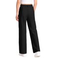 thumbnail image 4 of Resicozy School Uniform Pants for Girls Wide Leg High Waist Dress Trousers with Pockets, Back To School Clothing Button Trousers 5-14 Years Black 160, 4 of 6