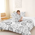thumbnail image 4 of Castle Fairy Basketball Print Queen Comforter Set 3 Pieces, Sport Theme Comforter Sets Queen, White Black,1 Comforter and 2 Pillowcases, 4 of 6