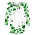 thumbnail image 5 of xixinqiwan Womens St Patrick's Day Enthusiast Tshirt,Women Shamrock Green T-Shirts Long Sleeve Lucky Irish Festival Tops for Gift, 5 of 6