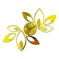 thumbnail image 4 of Reloj de pared con espejo acrílico, reloj artístico, adhesivo de espejo moderno para cafetería, apartamento. Oro, 4 of 9