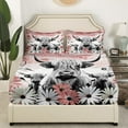 thumbnail image 3 of Erosebridal Highland Cow Print Fitted Sheet Twin,Red Western Farmhouse Bedding Set Rustic Home Decor,Longhorn Cattle Farm Animal Bed Sheets Grunge Daisy Flower Bed Set Cowboys, 3 of 4