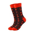 thumbnail image 4 of Valentine's Day Winter Socks for Women Knit Fall Fashion Must Have Thermal Soft No Show Unisex Warm Socks Wine, 4 of 5