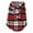 Red, variant on Magazine Large and Small Dog Pet Plaid T Shirt Flannel Coat Jacket Clothes Costume Top UK