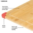 thumbnail image 5 of Farberware 15-inch by 21-inch Bamboo Wood Cutting Board with Red Non-slip Corners, 5 of 8