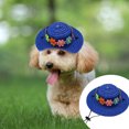 thumbnail image 7 of Happy Date Pet Flower Straw Hat Dog Spring Summer Sunhat Cute Woven Straw Hat Costume Accessory, 7 of 7